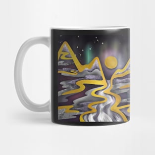 Full moon aurora Mug